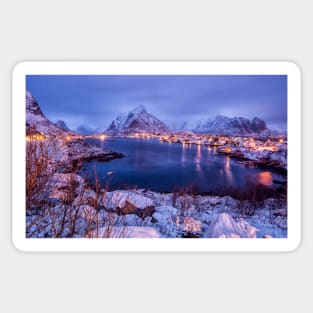 Blue Hour in Reine Sticker